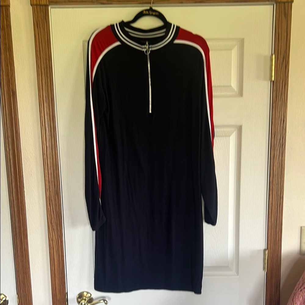Stylish deep navy and Red Dress